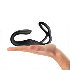   Rocks-Off - Rechargeable, Wireless Anal Vibrator with Penis Ring (Black)