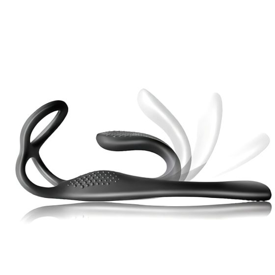 Rocks-Off - Rechargeable, Wireless Anal Vibrator with Penis Ring (Black)