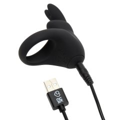 Happyrabbit Vibrating Cock Ring - Rechargeable (Black)