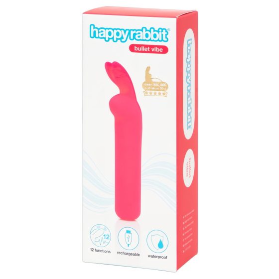 HappyRabbit Bullet - Rechargeable Bunny Vibrator (Pink)