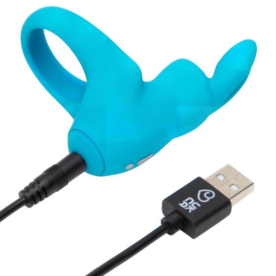 Happyrabbit Rechargeable Vibrating Cock Ring (Blue)