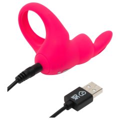 HappyRabbit Cock - Rechargeable Vibrating Cock Ring (Pink)