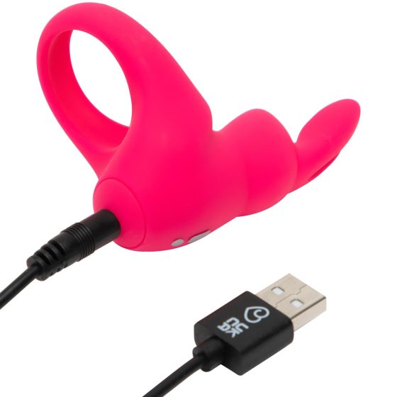 HappyRabbit Cock - Rechargeable Vibrating Cock Ring (Pink)