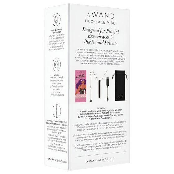 le Wand - luxury vibrator necklace (black)