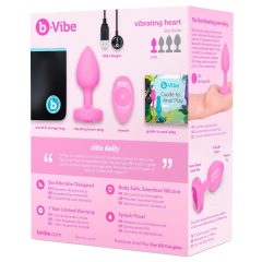   b-vibe heart - Rechargeable, Radio-Controlled Anal Vibrator (Pink)
