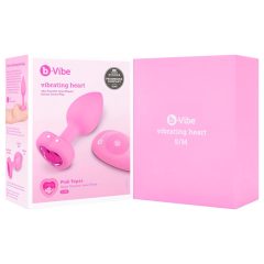   b-vibe heart - Rechargeable, Radio-Controlled Anal Vibrator (Pink)
