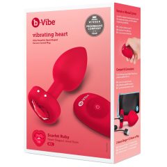   b-vibe heart - rechargeable, remote-controlled anal vibrator (red)