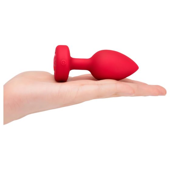 b-vibe heart - rechargeable, remote-controlled anal vibrator (red)