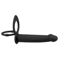 Black Velvets Double F - Strap-On Anal Vibrator (Black)