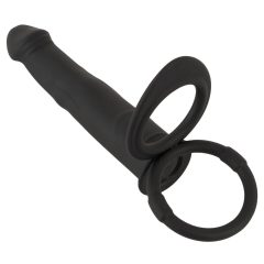 Black Velvets Double F - attachable anal vibrator (black)
