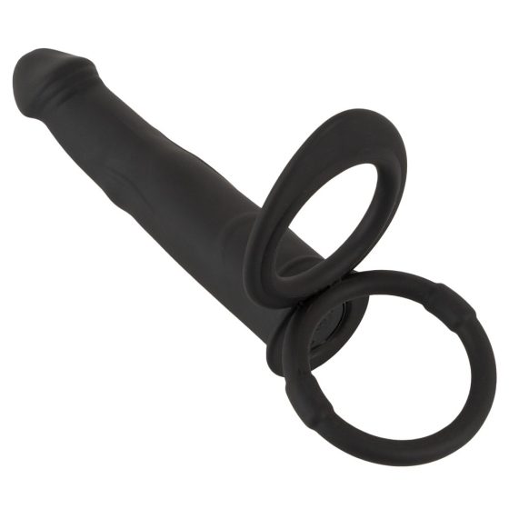 Black Velvets Double F - Strap-On Anal Vibrator (Black)