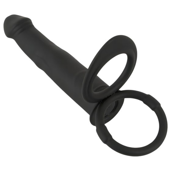 Black Velvets Double F - Strap-On Anal Vibrator (Black)