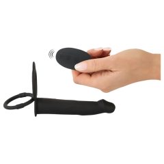 Black Velvets Double F - Strap-On Anal Vibrator (Black)