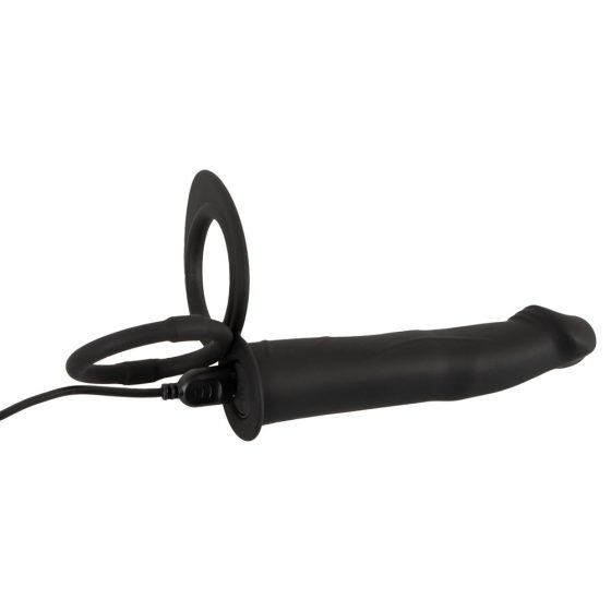 Black Velvets Double F - Strap-On Anal Vibrator (Black)