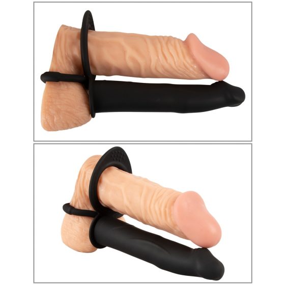 Black Velvets Double F - Strap-On Anal Vibrator (Black)