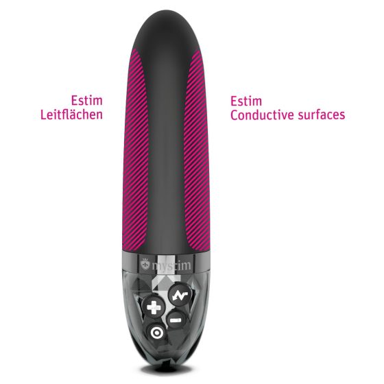 mystim Sleek Freak E-Stim - Rechargeable Electro Rod Vibrator (Black)