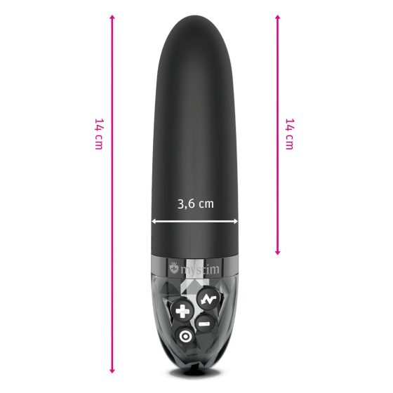 mystim Sleek Freak E-Stim - Rechargeable Electro Rod Vibrator (Black)