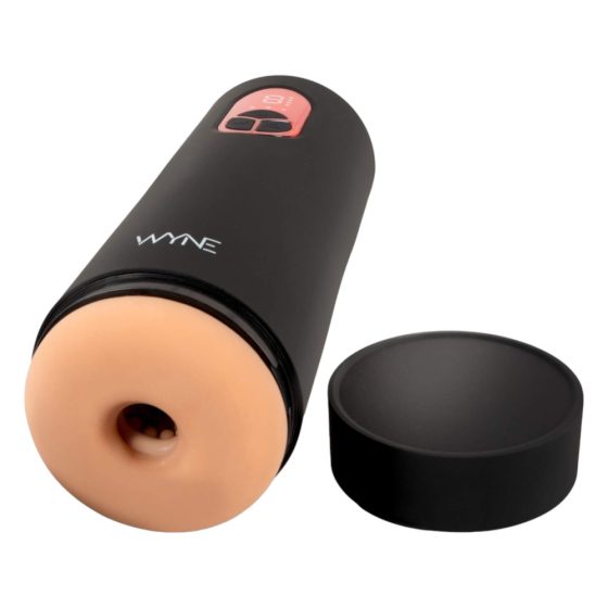 WYNE 07 - Rechargeable, vibrating-suction masturbator (black)