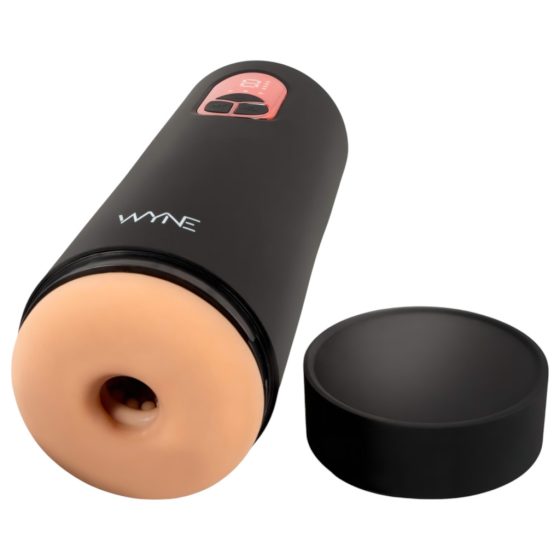 WYNE 07 - Rechargeable Vibrating Suction Masturbator (Black)