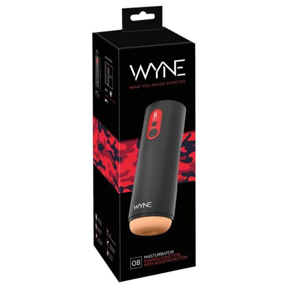 WYNE 08 - Rechargeable Thrusting Masturbator (Black)