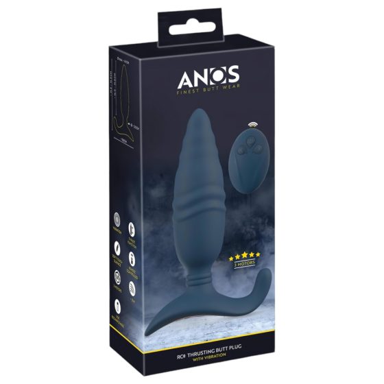 ANOS - Radio-Controlled Thrusting Anal Vibrator (Blue)