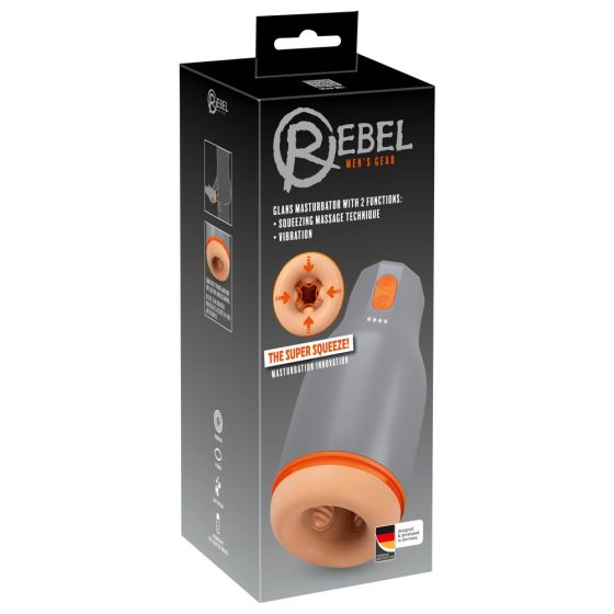 Rebel - Waterproof Gripping Masturbator (Natural Grey)