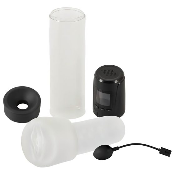 Mister Boner - Rechargeable, Automatic Penis Pump (Black-Transparent)