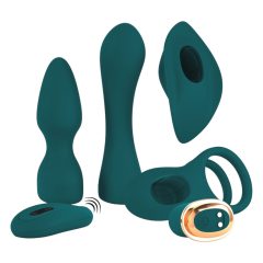 Couples Choice - 4-in-1 Remote Control Vibrator (Turquoise)