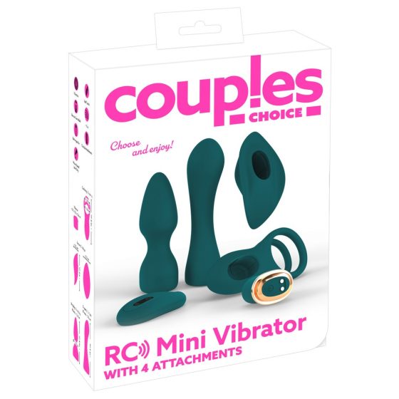 Couples Choice - 4-in-1 Remote Control Vibrator (Turquoise)