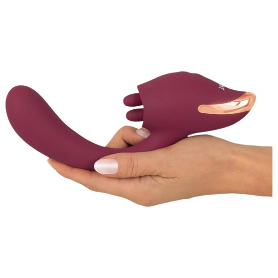 Javida - dual-purpose tongue vibrator (burgundy)