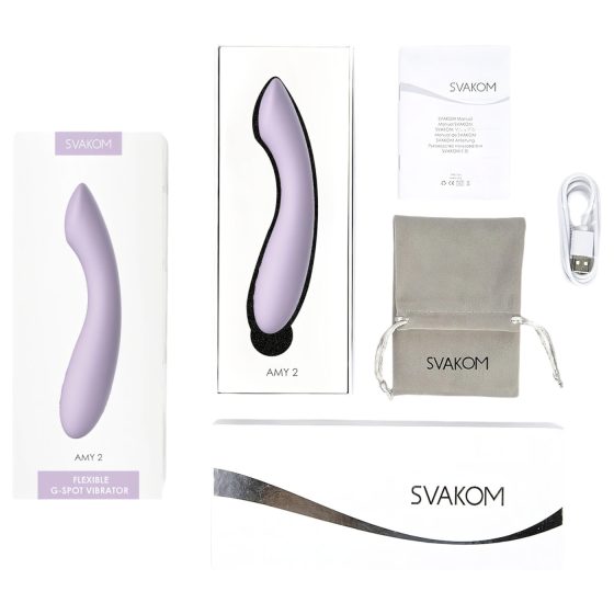 Svakom Amy 2 - Rechargeable, Waterproof G-spot Vibrator (Lavender)