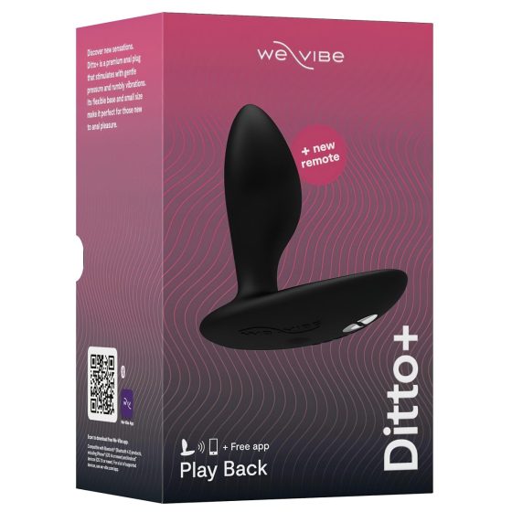 We-Vibe Ditto+ - Smart Rechargeable Anal Vibrator (Black)