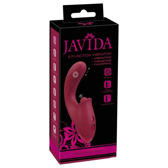 Javida - 3-in-1 Tongue Vibrator (Red)