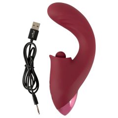 Javida - 3-in-1 Tongue Vibrator (Red)