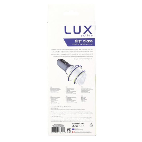 LUX Active First Class - Rotating Head Masturbator (White-Grey)