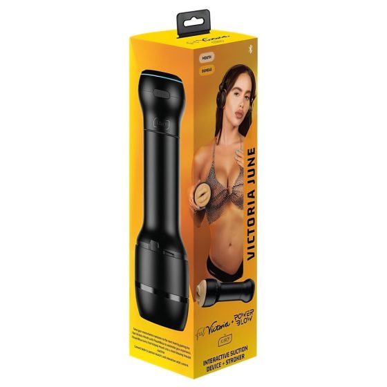 Kiiroo PowerBlow + Victoria June Mouth Masturbator (Black)