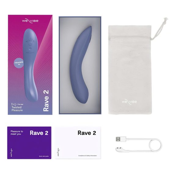 We-Vibe Rave 2 - Smart, Rechargeable G-spot Vibrator (Blue)