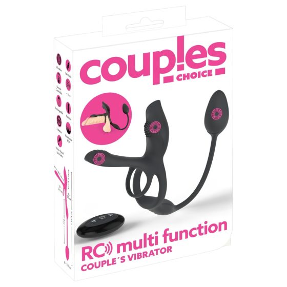 Couples Choice - Multi-Function Vibrating Cock Ring (Black)