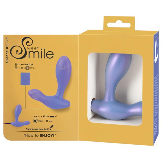 Smile - Vibrating Anal Plug (Purple)