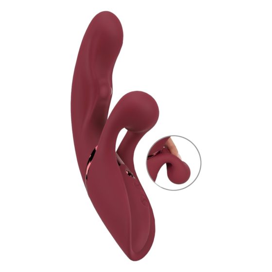 Javida 2-in-1 Rabbit Vibrator - Rechargeable (Red)