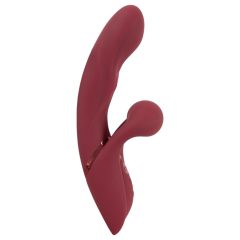 Javida 2-in-1 Rabbit Vibrator - Rechargeable (Red)