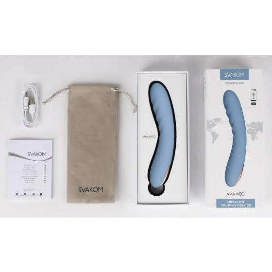 Svakom Ava Neo - Smart Thrusting Vibrator (Blue)