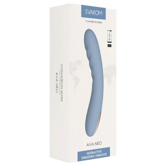 Svakom Ava Neo - Smart Thrusting Vibrator (Blue)