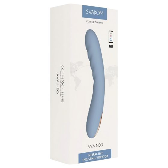 Svakom Ava Neo - smart thrusting vibrator (blue)