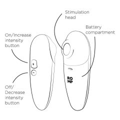 ROMP Switch X - Air Pulse Clitoral Stimulator (Peach)