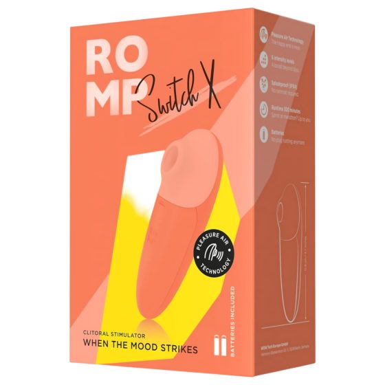 ROMP Switch X - Air Pulse Clitoral Stimulator (Peach)