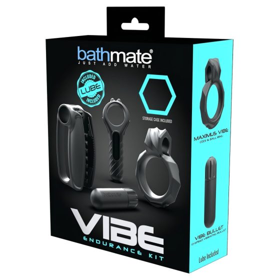 Bathmate Vibe Endurance - Masturbator and Cock Ring Set (Black)