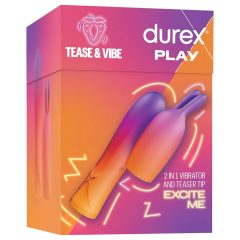   Durex Tease & Vibe - Wand Vibrator with Rabbit Clitoral Stimulator (Pink)