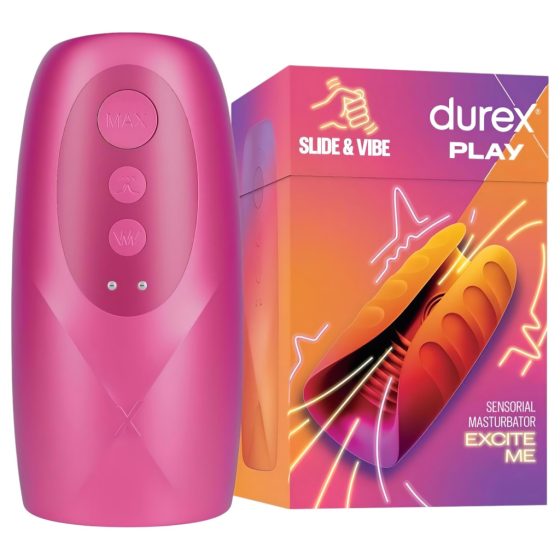 Durex Slide & Vibe - Rechargeable, Waterproof Glans Vibrator (Pink)