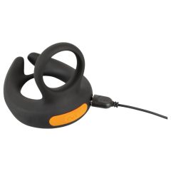 Rebel - testicle-stimulating vibrating penis ring (black)